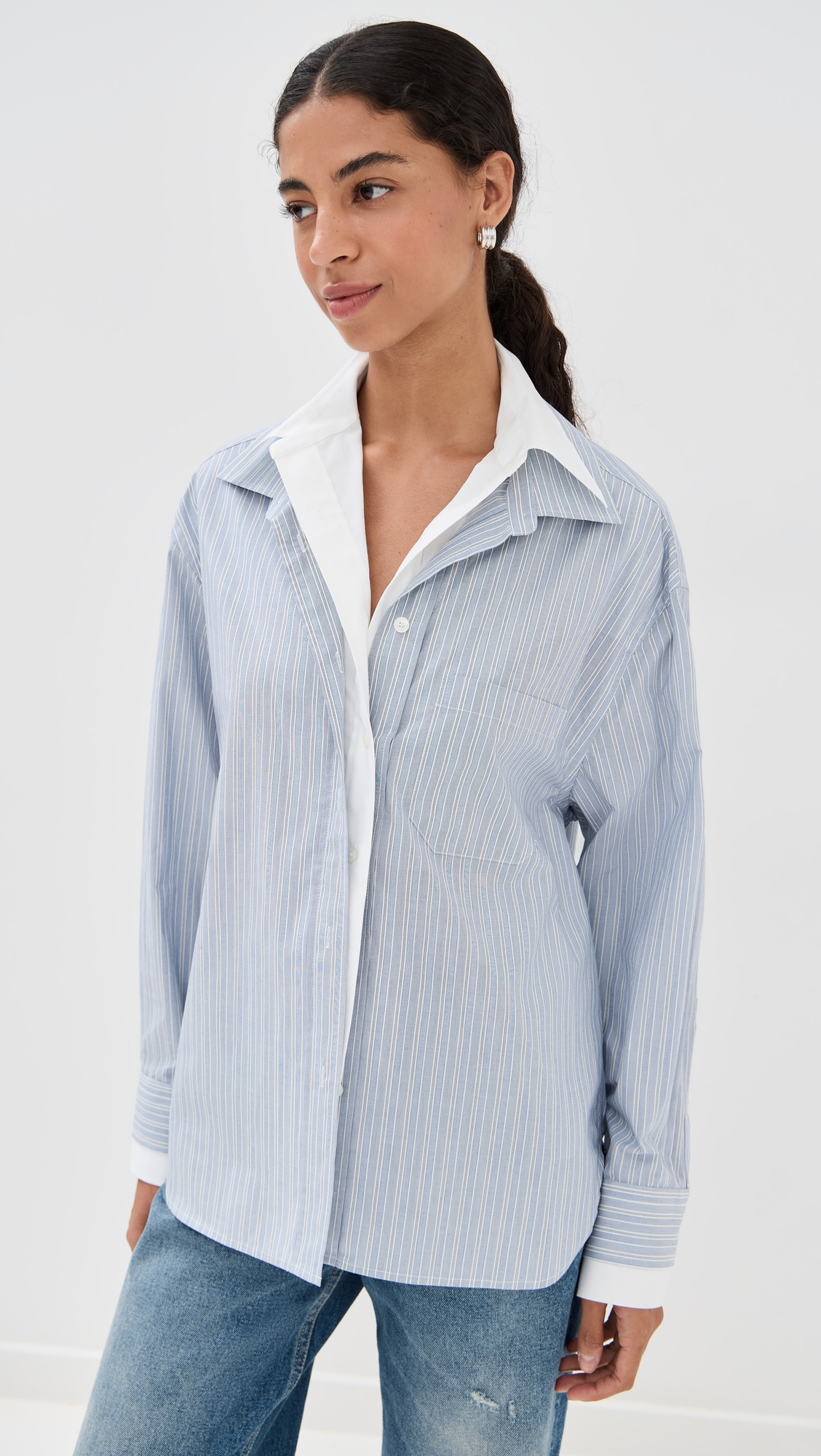 Striped Shirting Blouse - 6