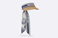 直営店【DIOR】D-Ocean Visor with Mitzah サンバイザー Dioriviera D-Ocean Visor with Mitzah Straw with Navy Blue