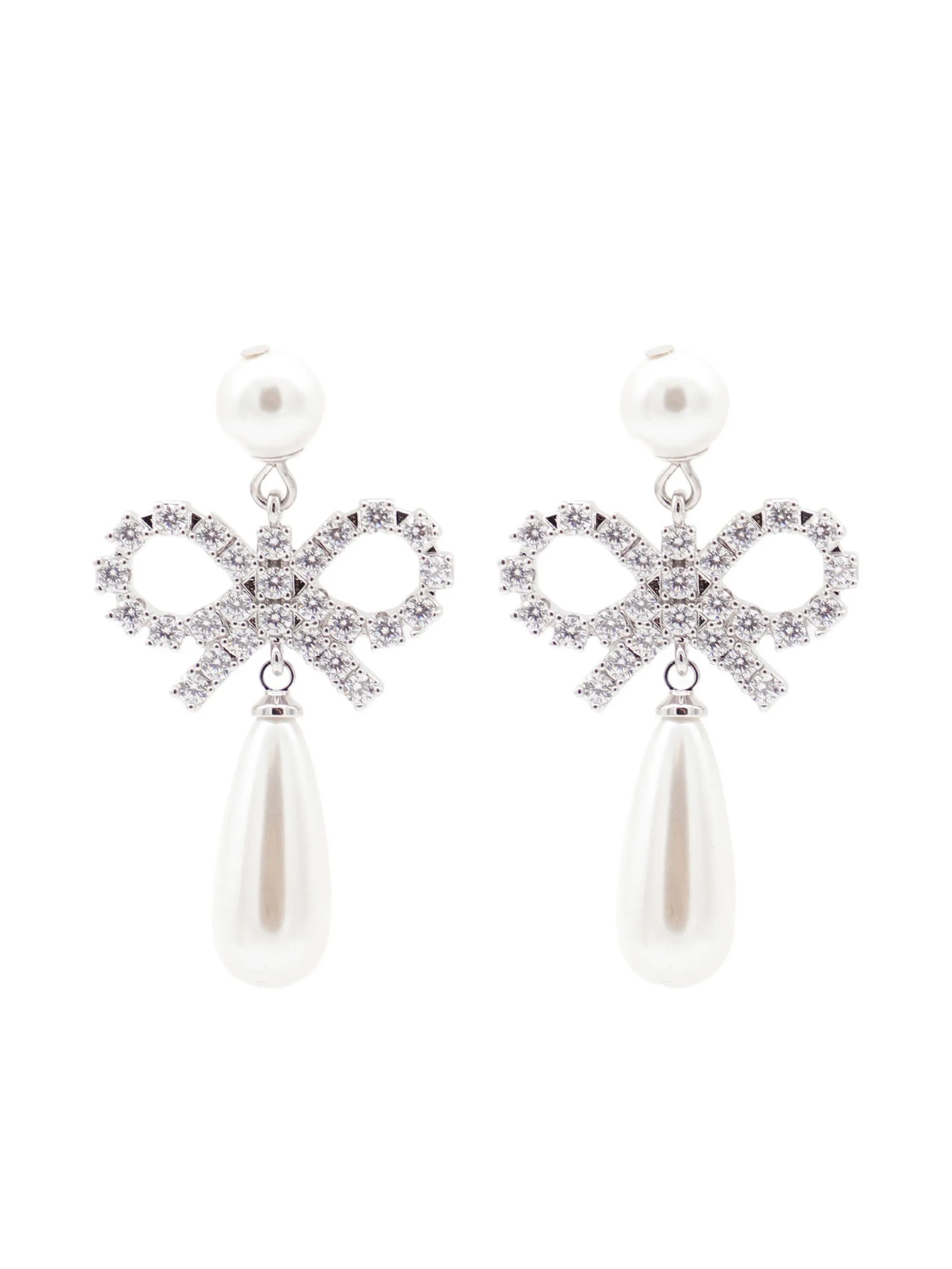 Bow Droplet Earrings - 1