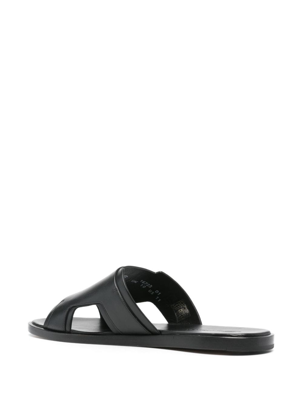 double-buckle leather sandals - 3