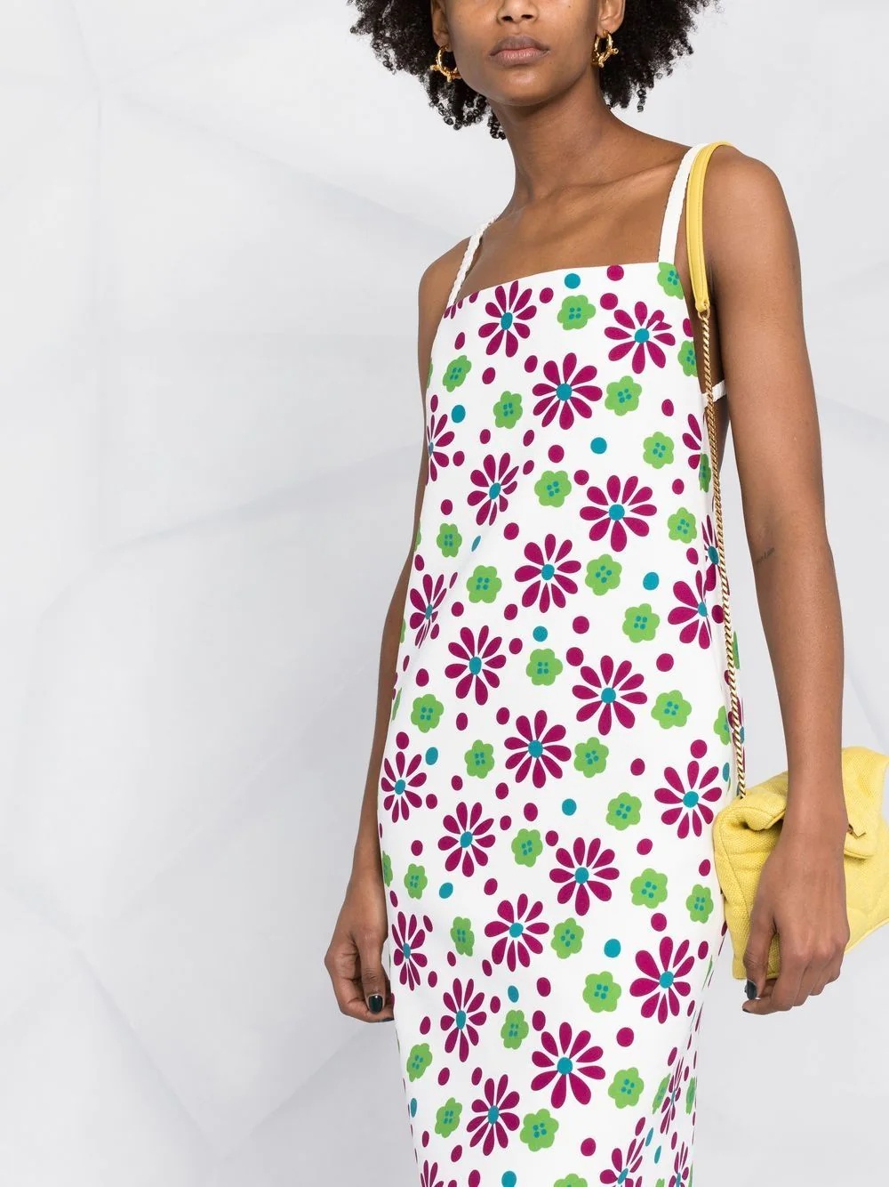 floral-print knee-length dress - 5