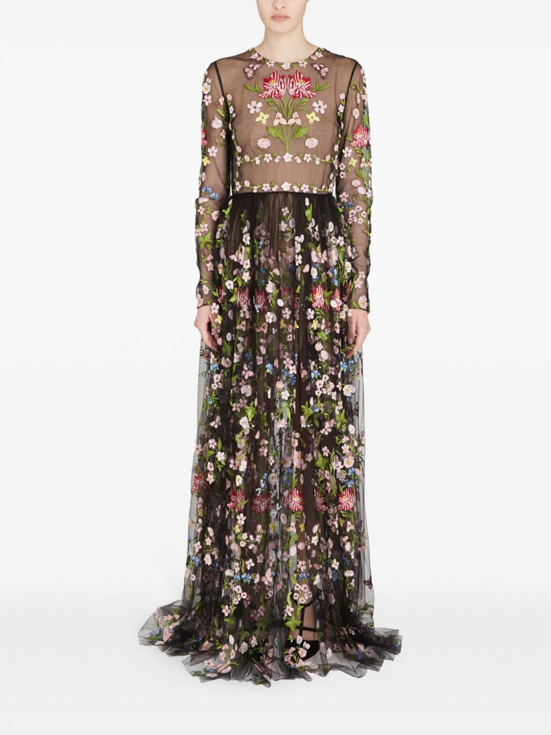 GIAMBATTISTA VALLI botanical tulle dress outlook