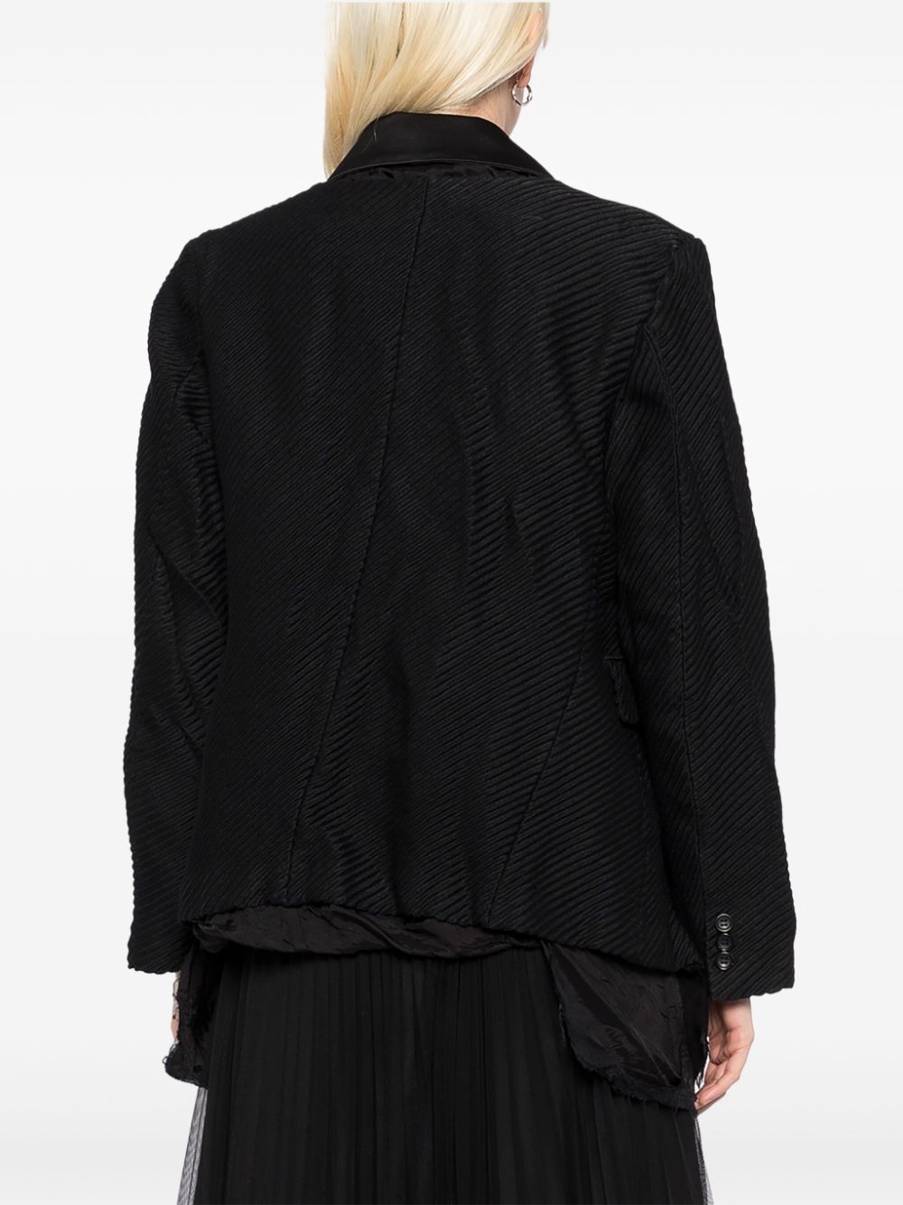 fringed-edge blazer - 4