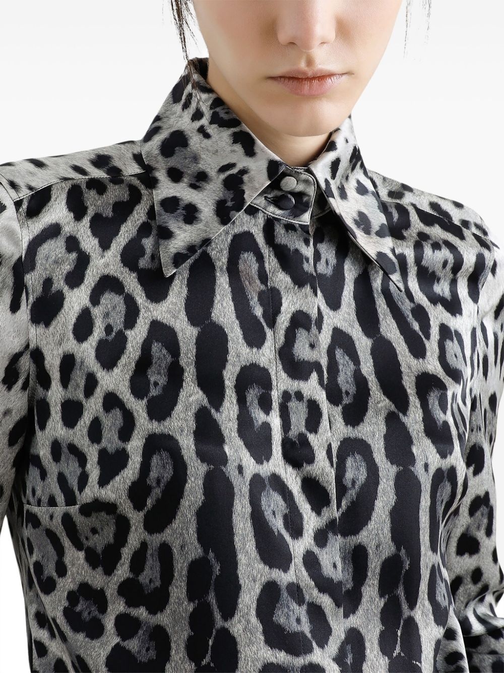 leopard-print blouse - 5