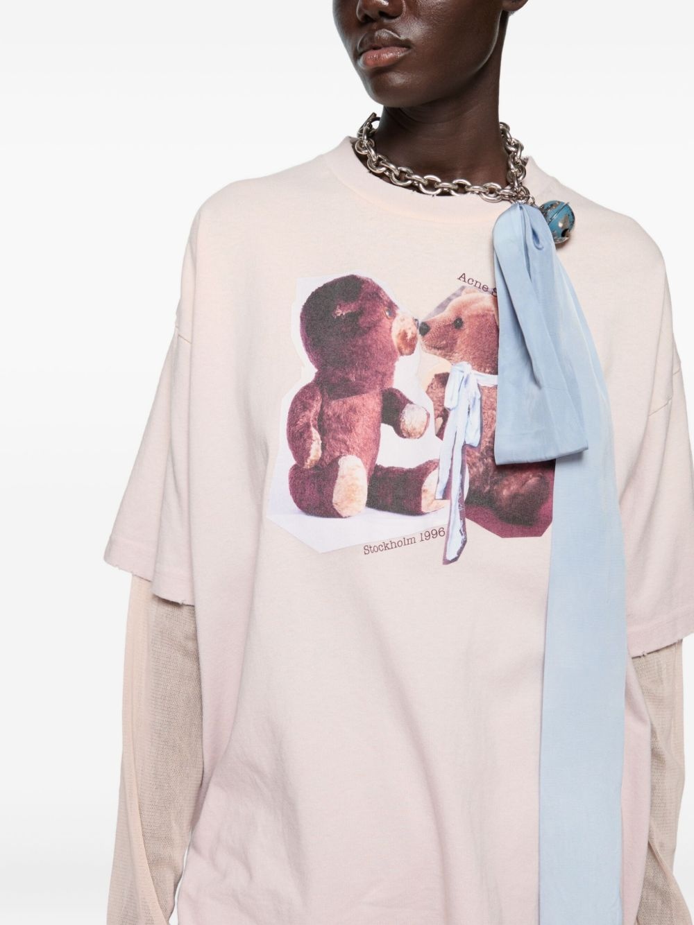 teddy-bear-print T-shirt - 4