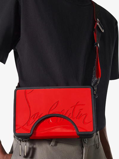 Christian Louboutin Adolon logo-embellished leather and rubber cross-body bag outlook
