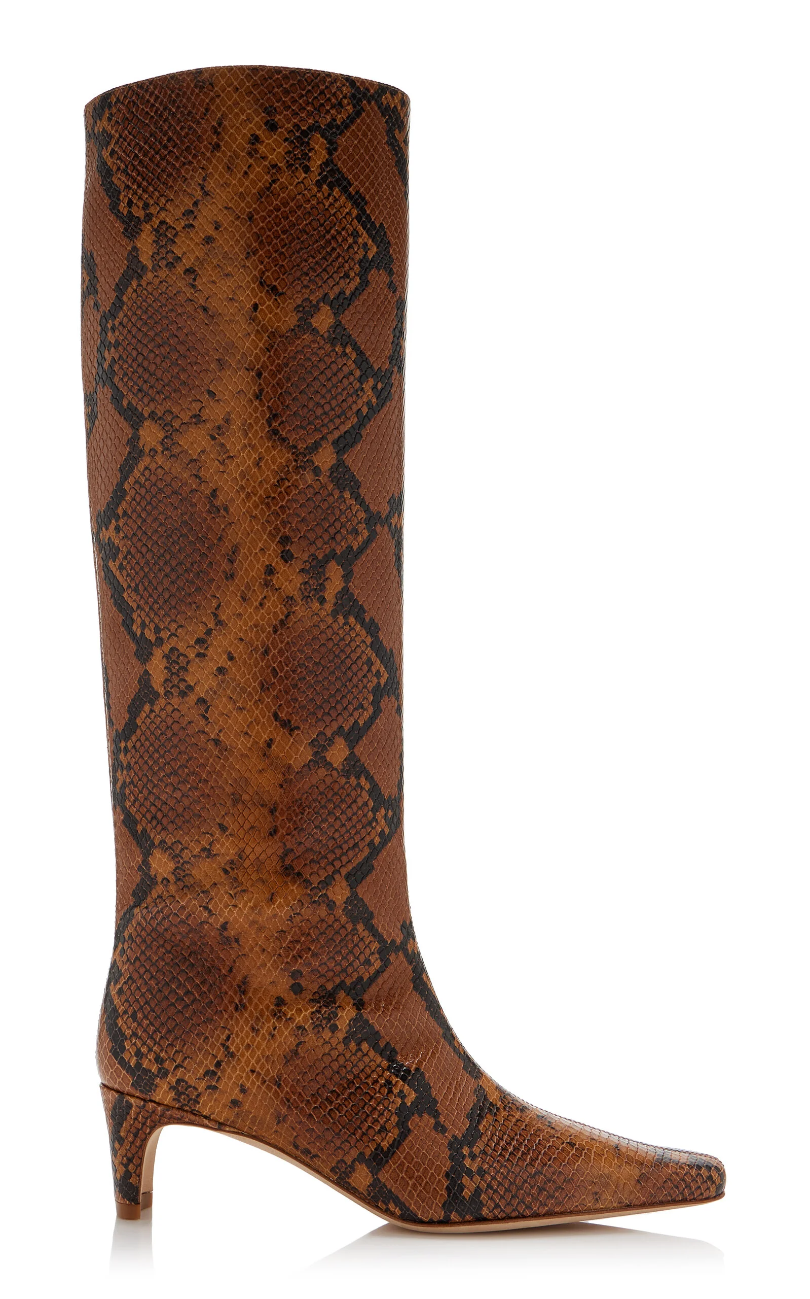 Wally Snake-Effect Leather Knee Boots animal - 1