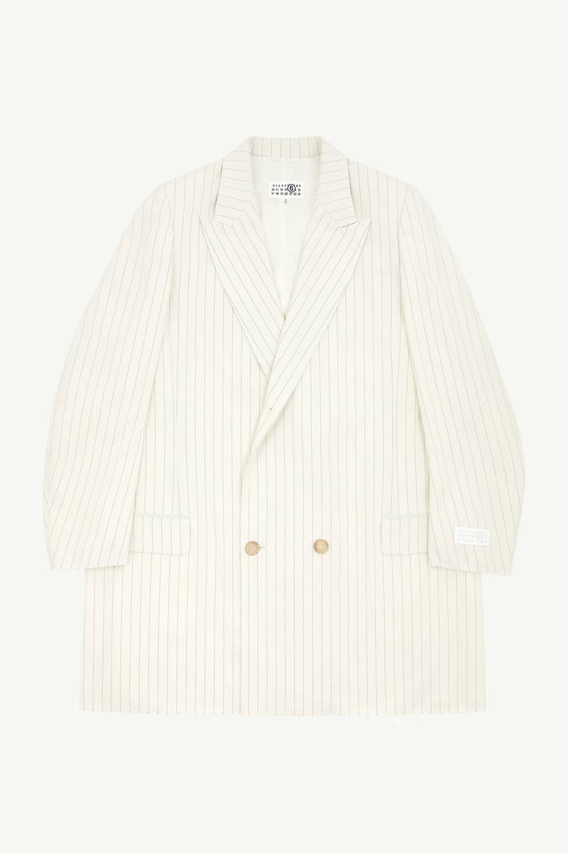 Stripy Poly Suit Jacket 1