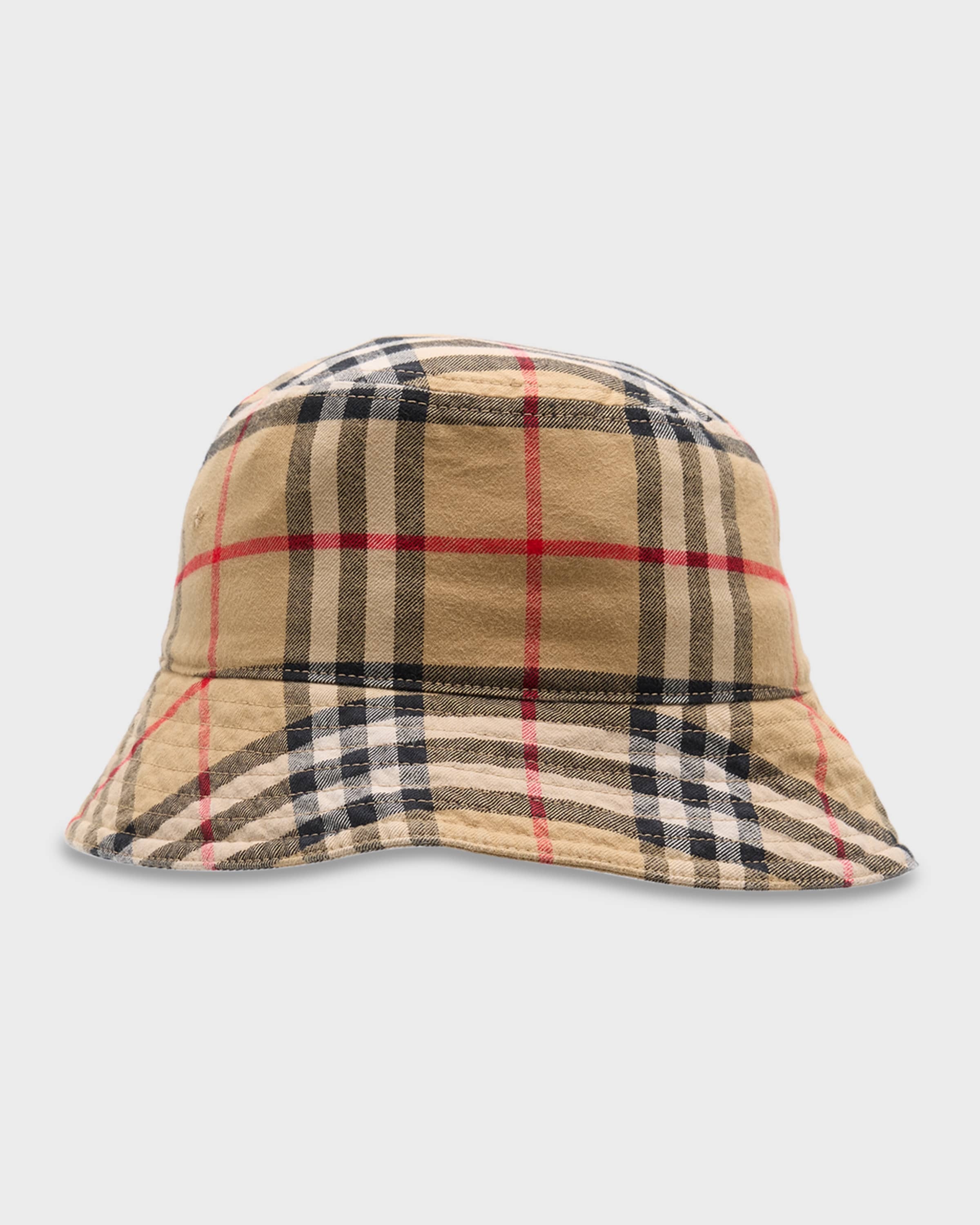 Men's Vintage Check Bucket Hat - 1