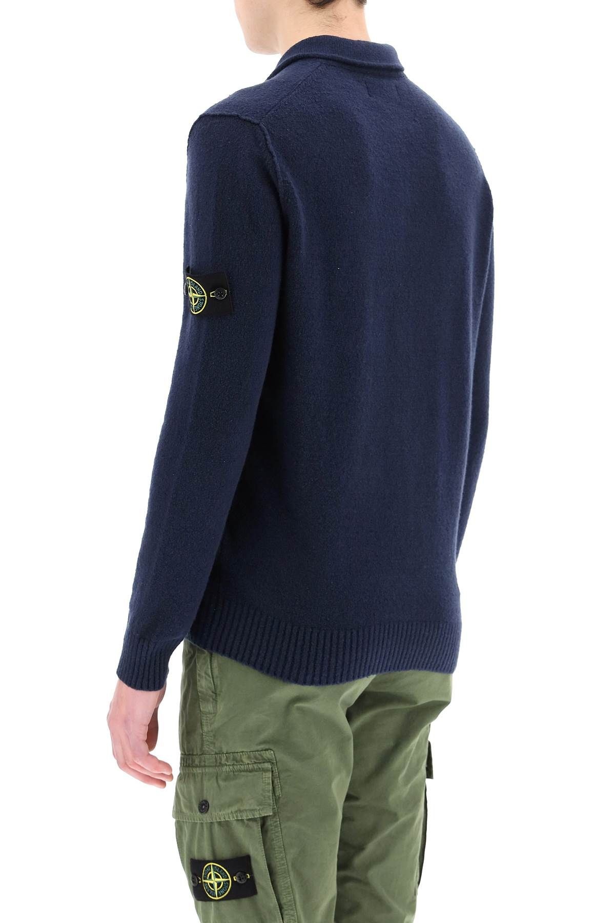 BRUSHED-EFFECT POLO SWEATER - 4