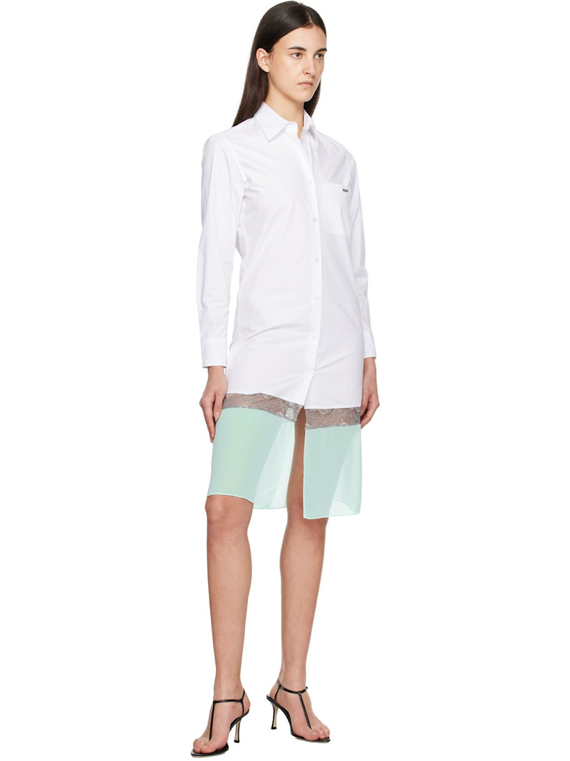 COPERNI White & Green Multi Layer Shirt Midi Dress outlook