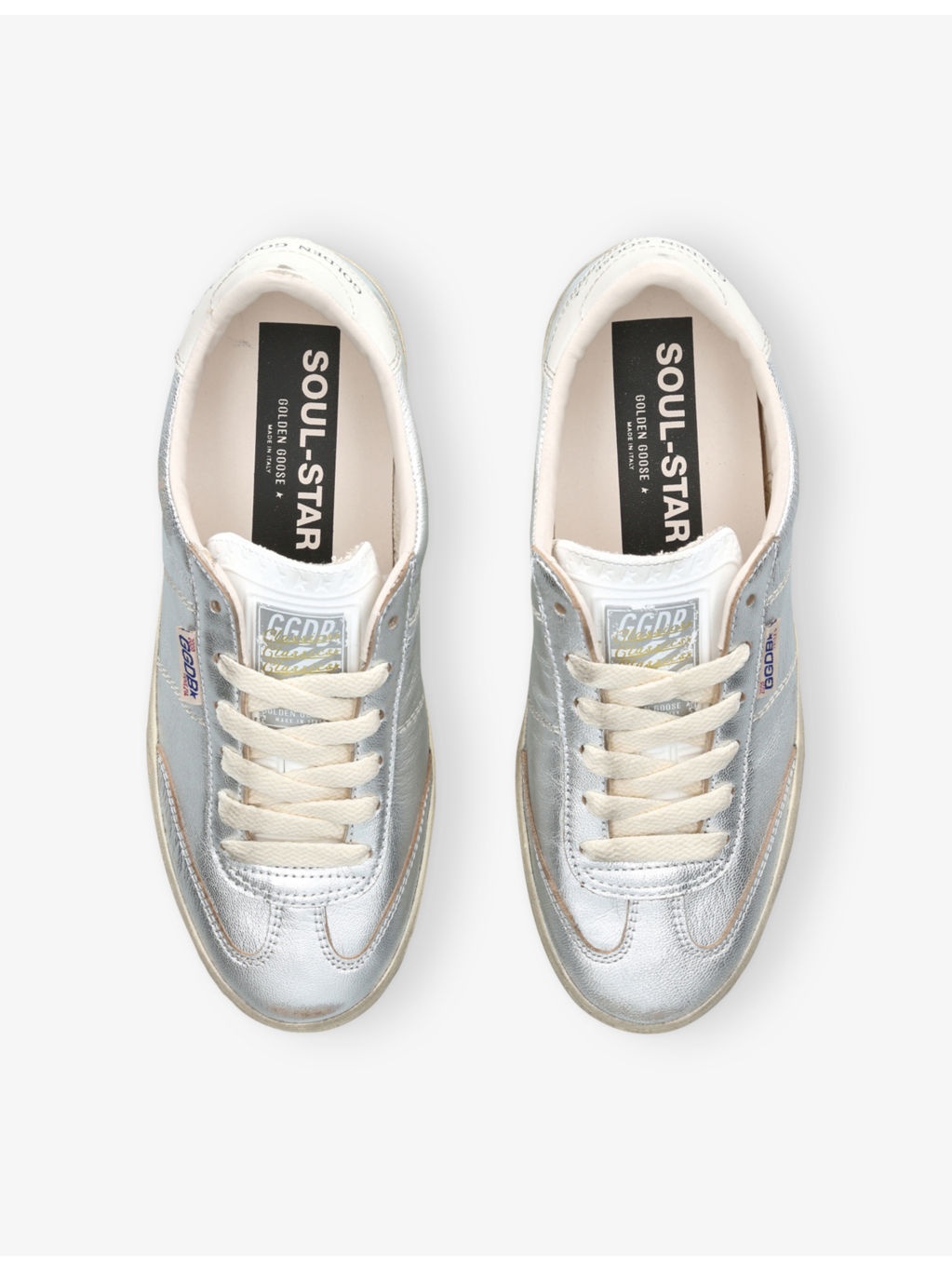 Soul Star Metallic Low-Top Leather Trainers - 2