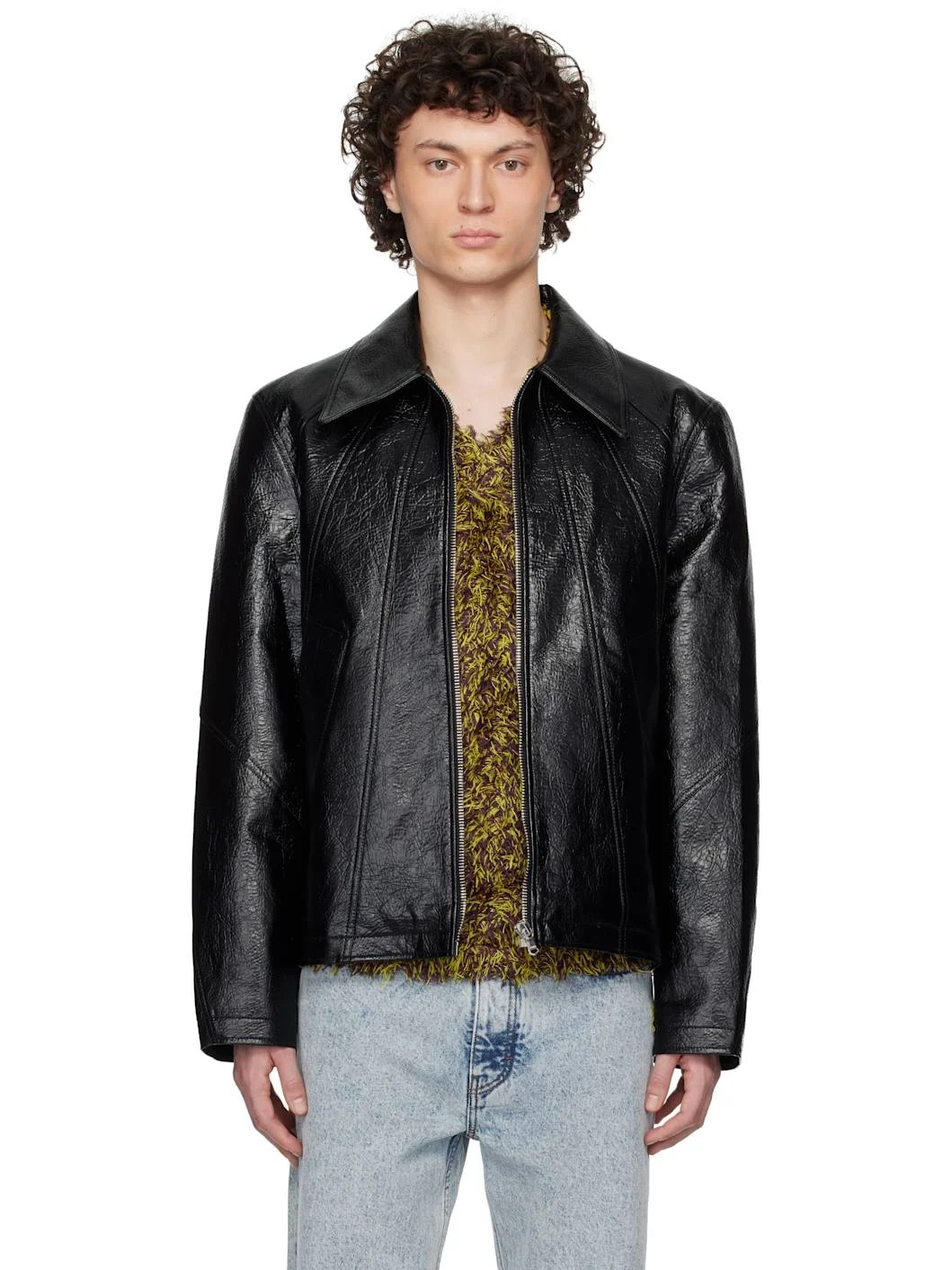 Black Duke Faux-Leather Jacket - 1