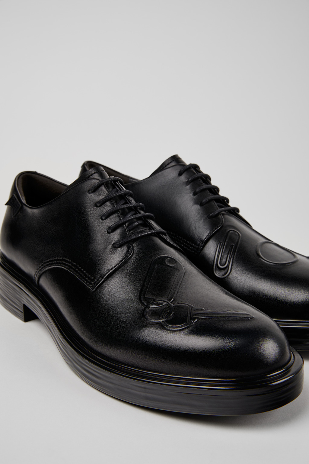 Black Leather Shoes for Men. - 2