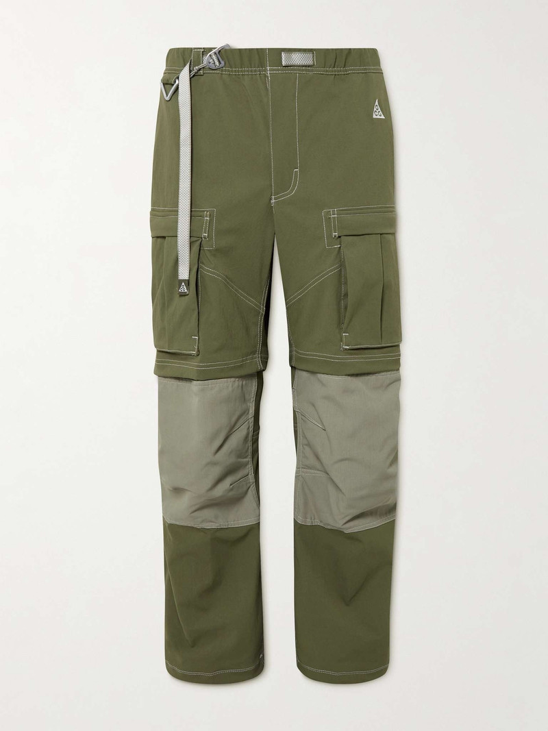 ACG Straight-Leg Convertible Belted Stretch-Canvas Cargo Trousers - 1