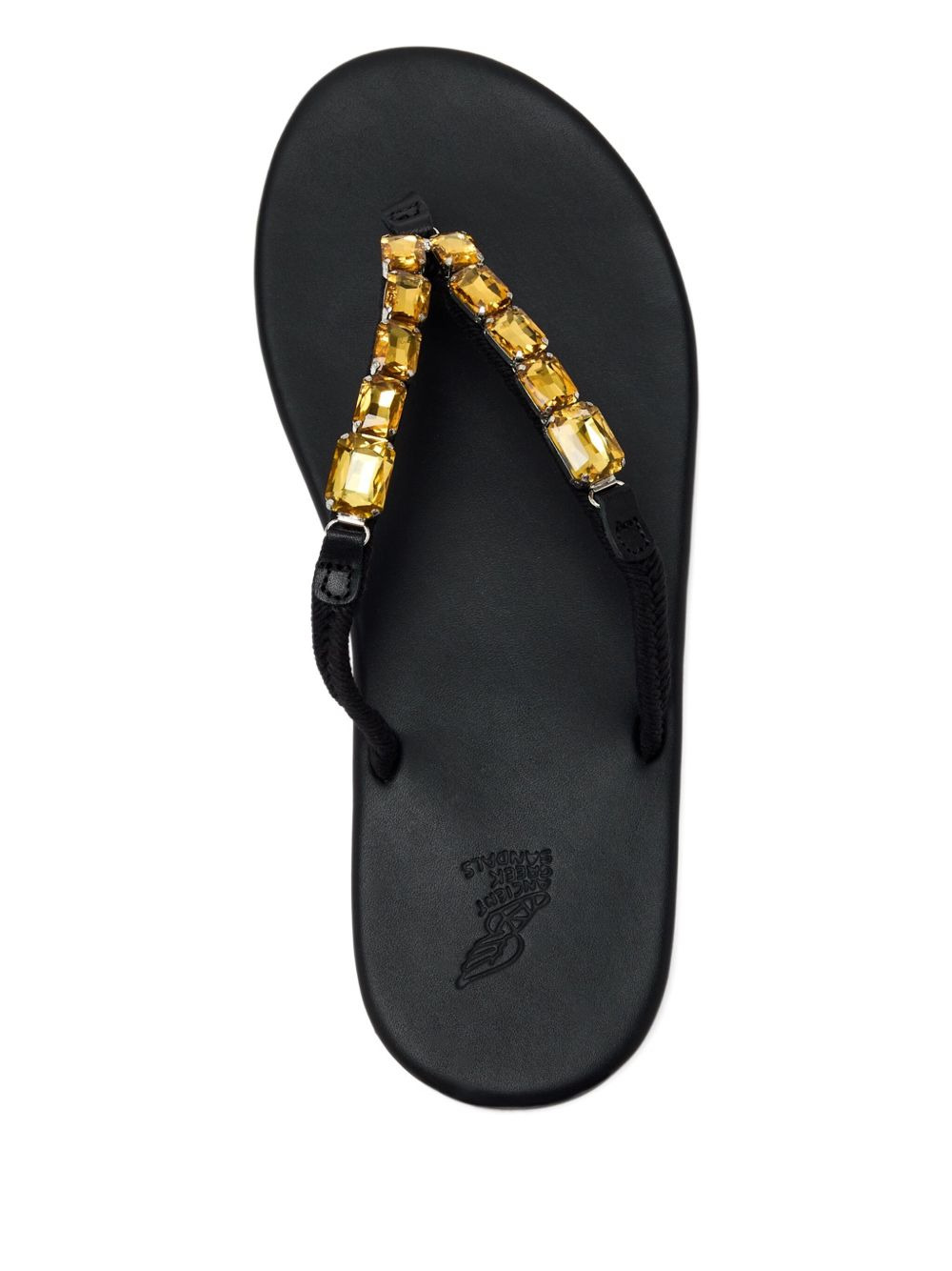crystal-embellished T-strap flip-flops - 3