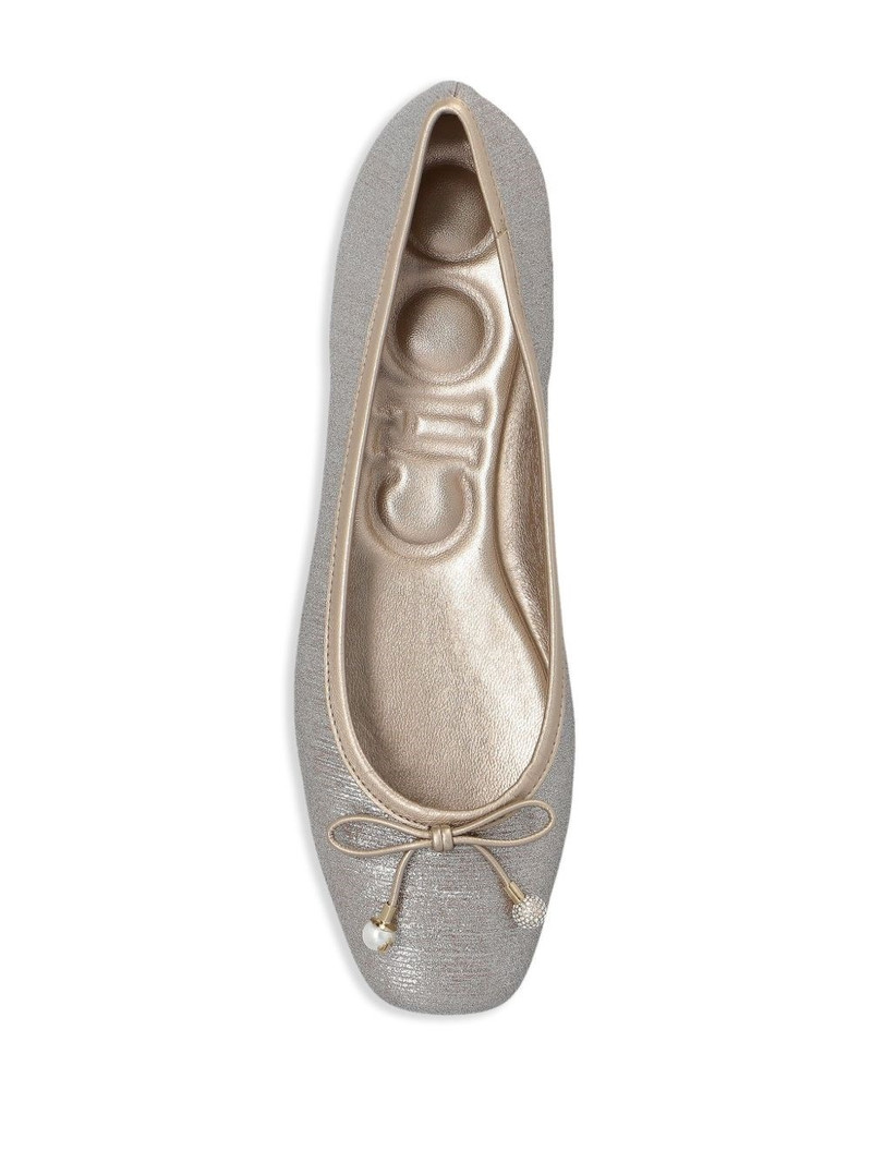 JIMMY CHOO Elme flat leather ballet flats outlook
