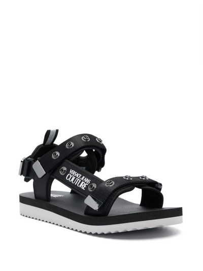 VERSACE JEANS COUTURE logo-print flat slides outlook