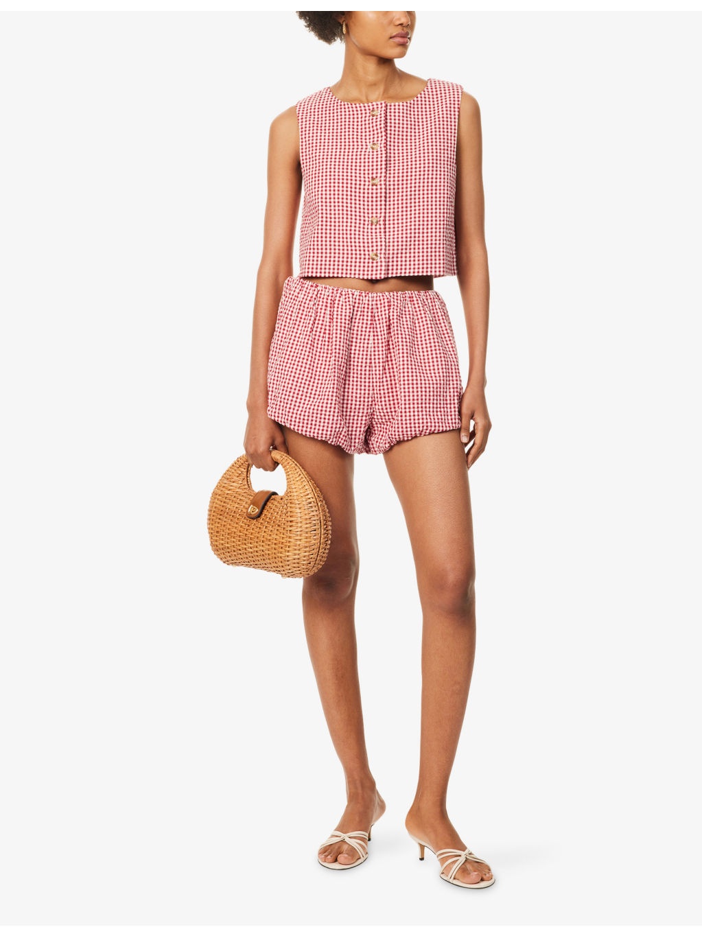 Rio Gingham Cotton-Poplin Top - 2