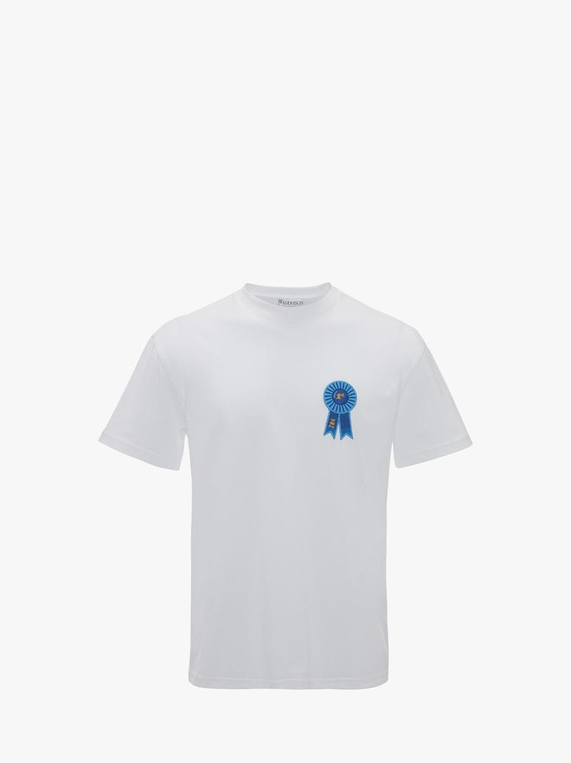 ROSETTE PATCH BACK PRINT T-SHIRT - 1