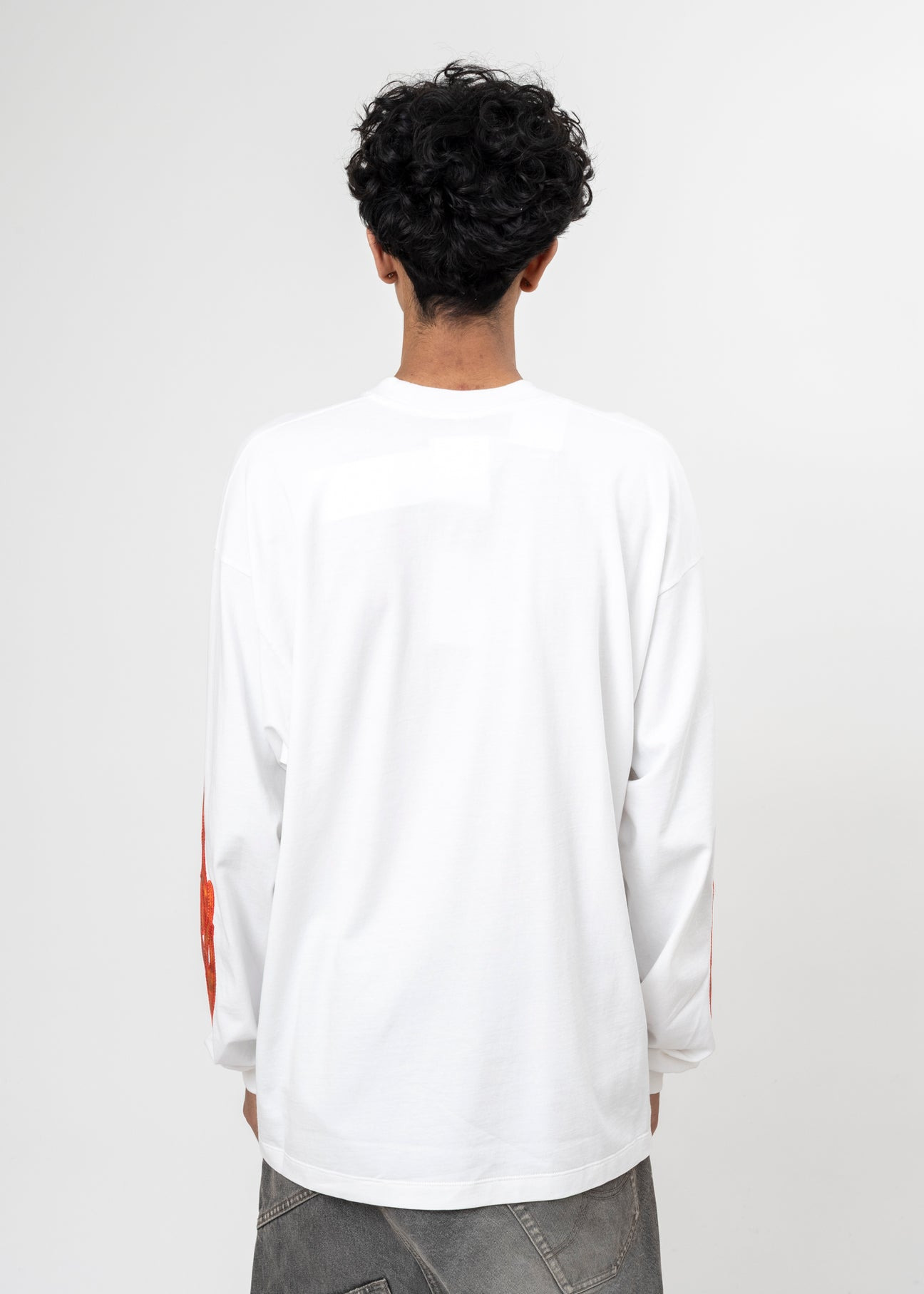 WHITE DOUBLET 1/F FLUCTUATION LENTICULAR L/S T-SHIRT - 3