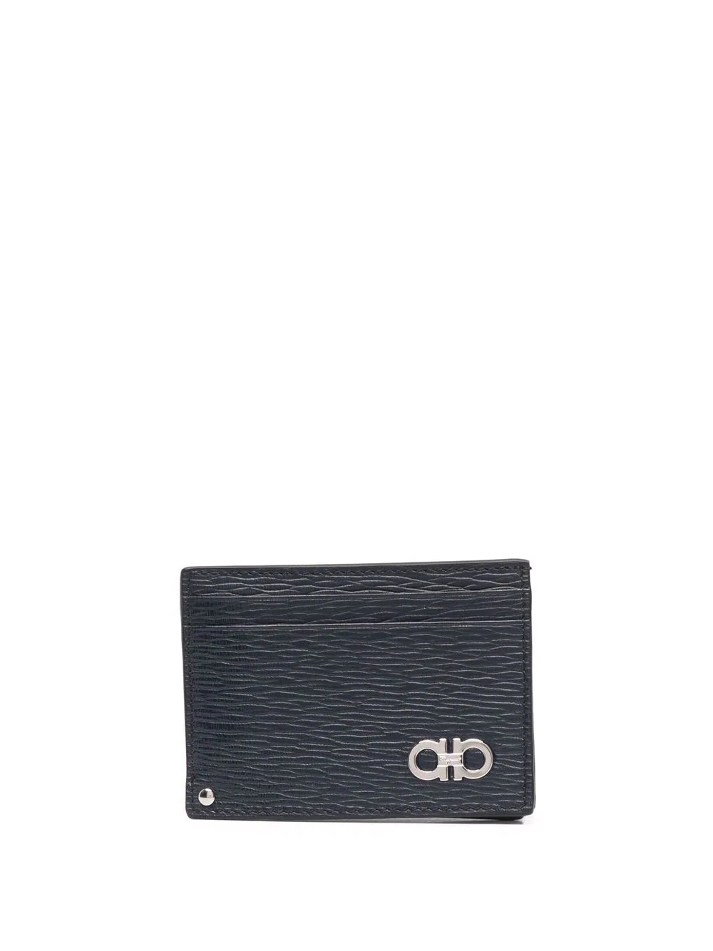 Gancini textured leather cardholder - 2