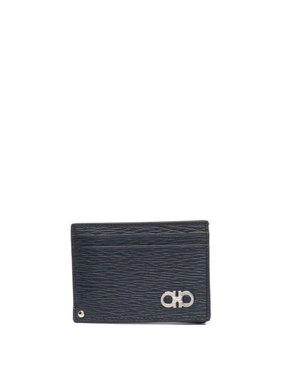 Salvatore Ferragamo Gancini textured leather cardholder outlook