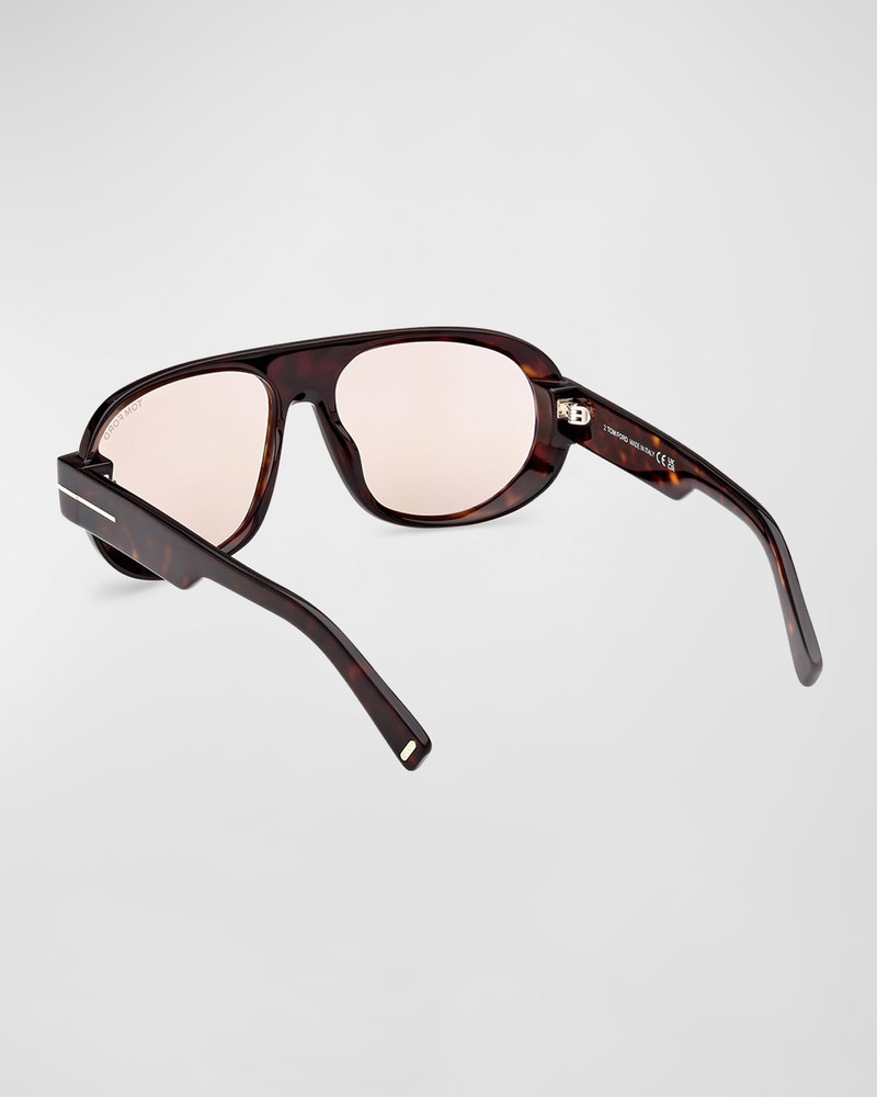 TOM FORD Men's Blake-02 Acetate Round Sunglasses outlook