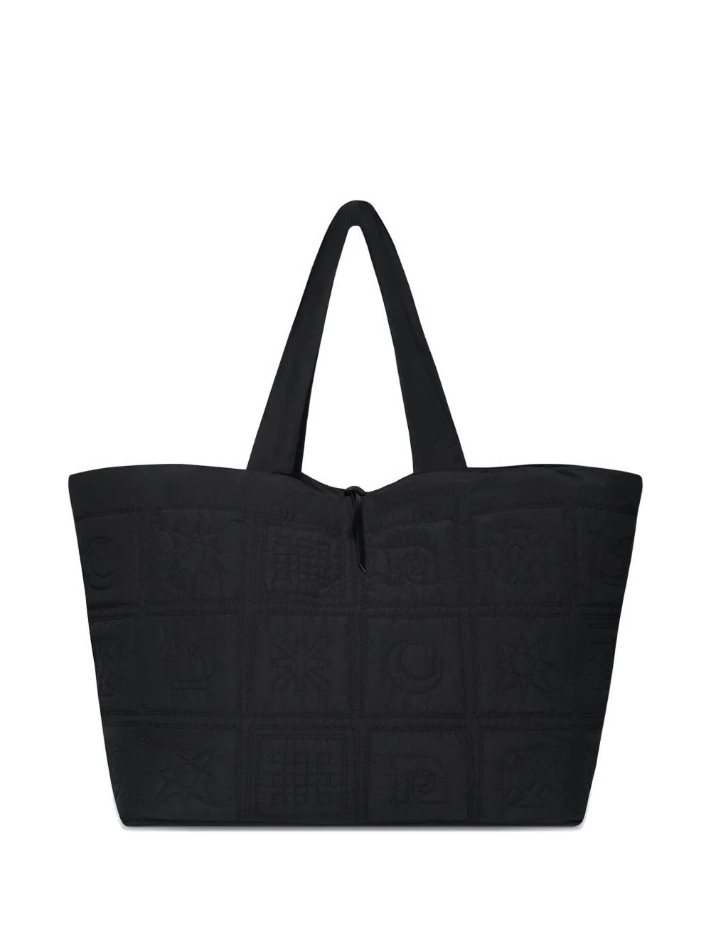 Symbol quilted geometric tote bag - 1