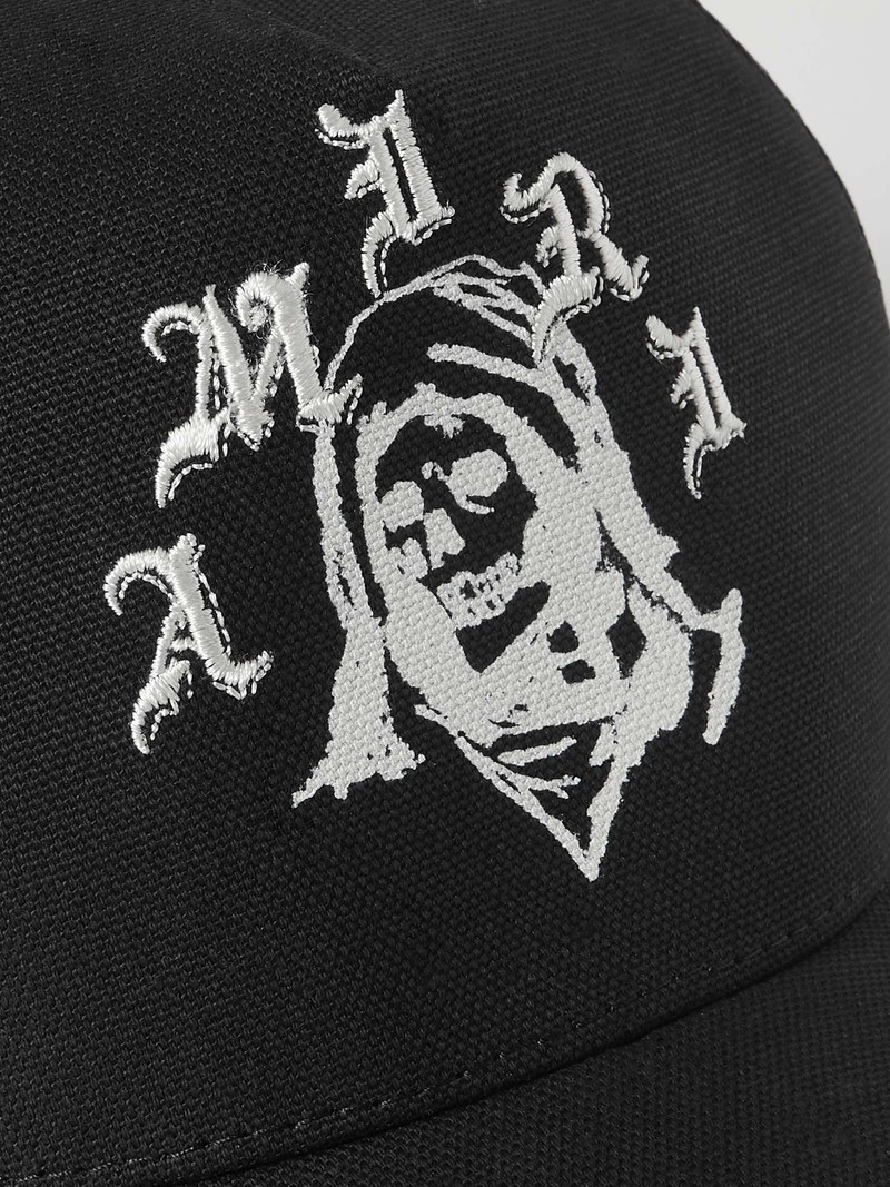 Logo-Embroidered Printed Cotton-Canvas and Mesh Trucker Hat 4