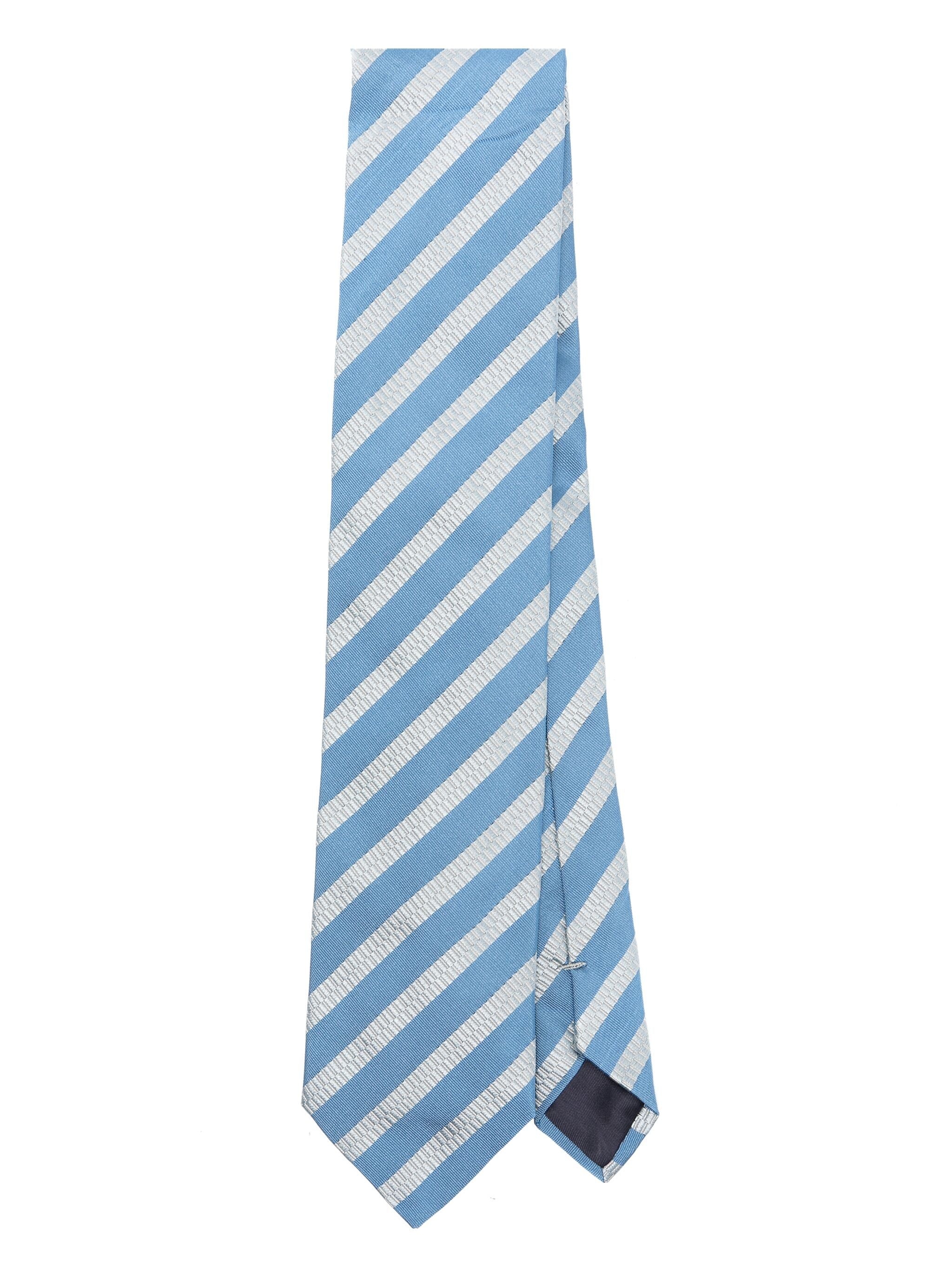 Striped-Jacquard Silk Tie - 1