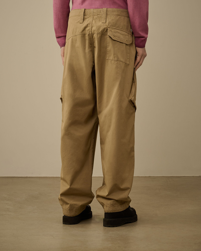 Cotton Gabardine Loose Cargo Pants 4