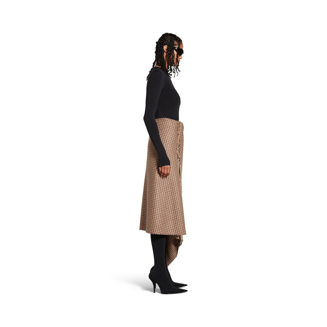 Women's Scarf Skirt  in Brown - 3