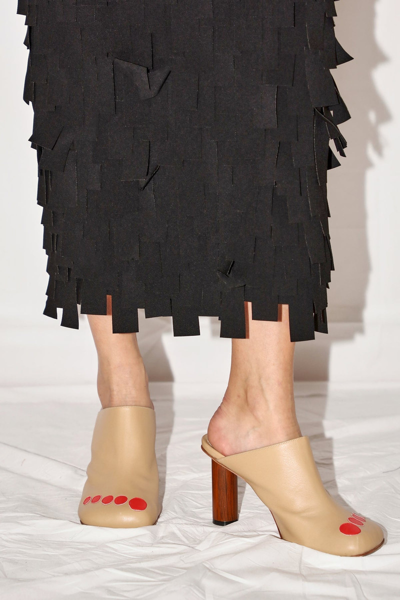 MULTI RECTANGLE HALTERNECK MIDI DRESS BLACK 8