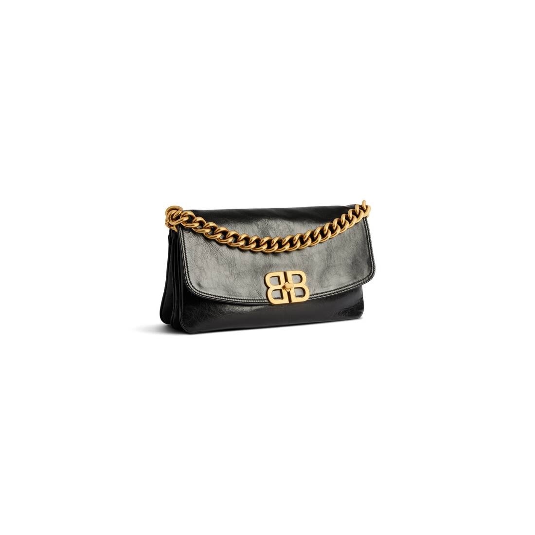 Women's Bb Soft Medium Flap Bag  in Black - 2