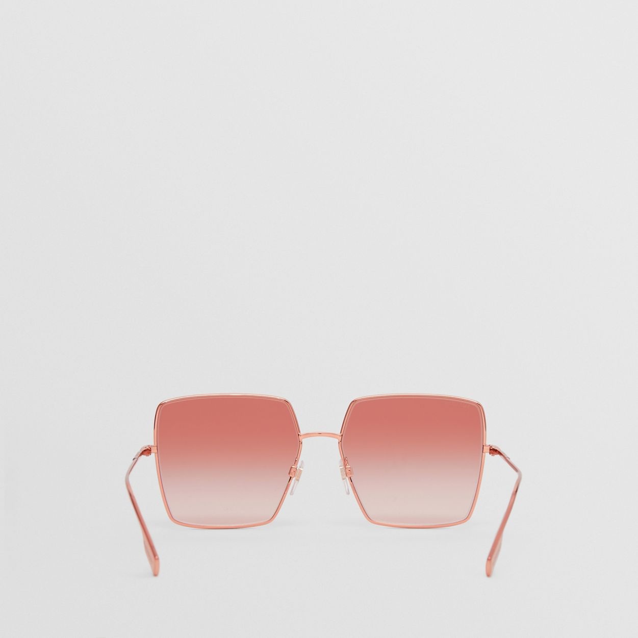 Icon Stripe Detail Square Frame Sunglasses - 6