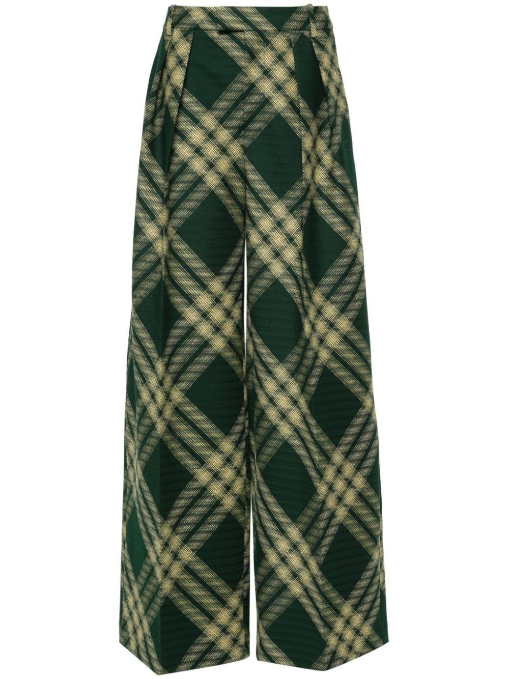 pleat-detail wool trousers - 1