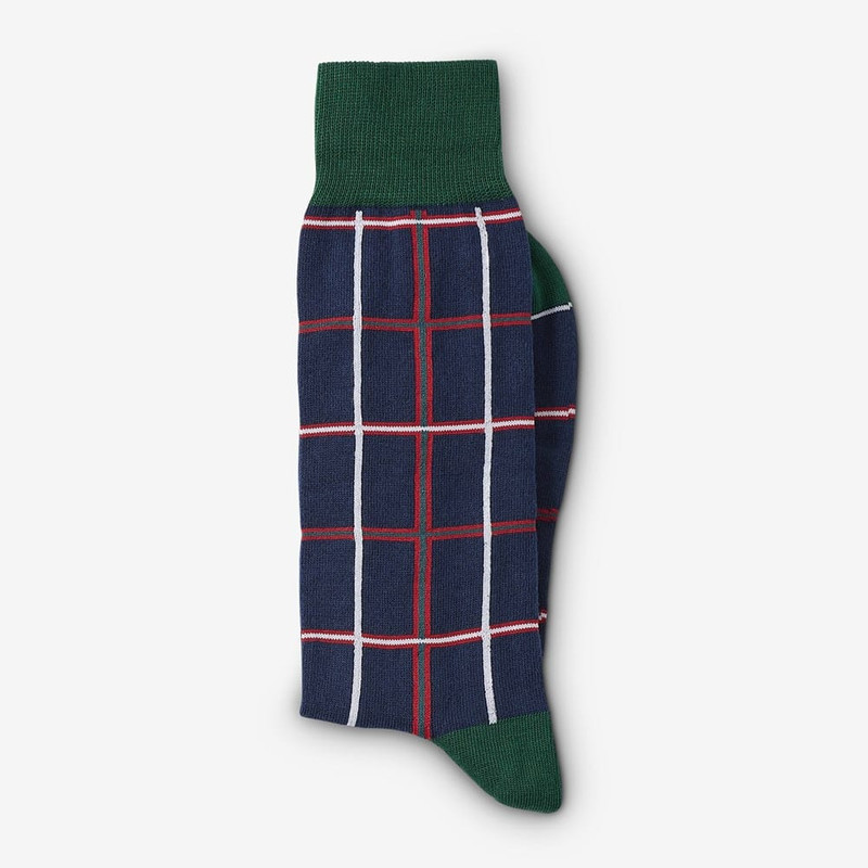 ALLEN EDMONDS Holiday Plaid Dress Socks outlook
