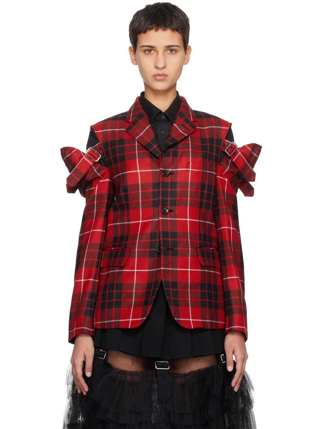 Red Check Blazer - 1