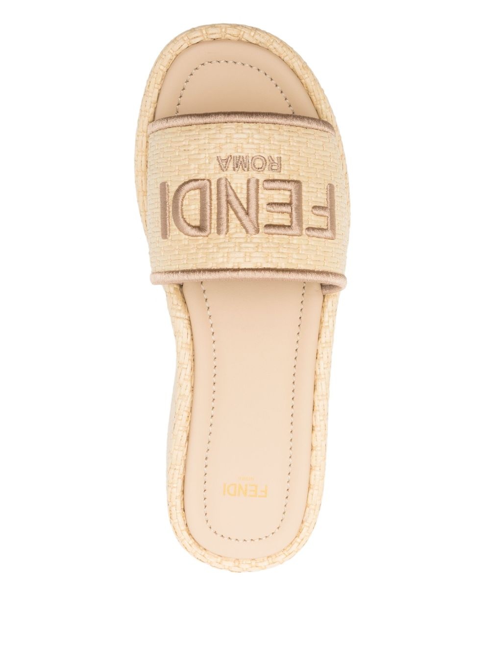 logo-embroidered sandals - 4