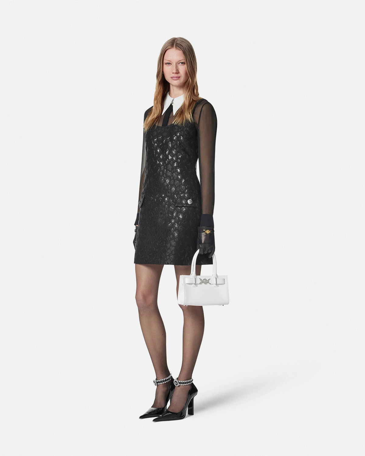 Leopard Jacquard Scoop Mini Dress - 2