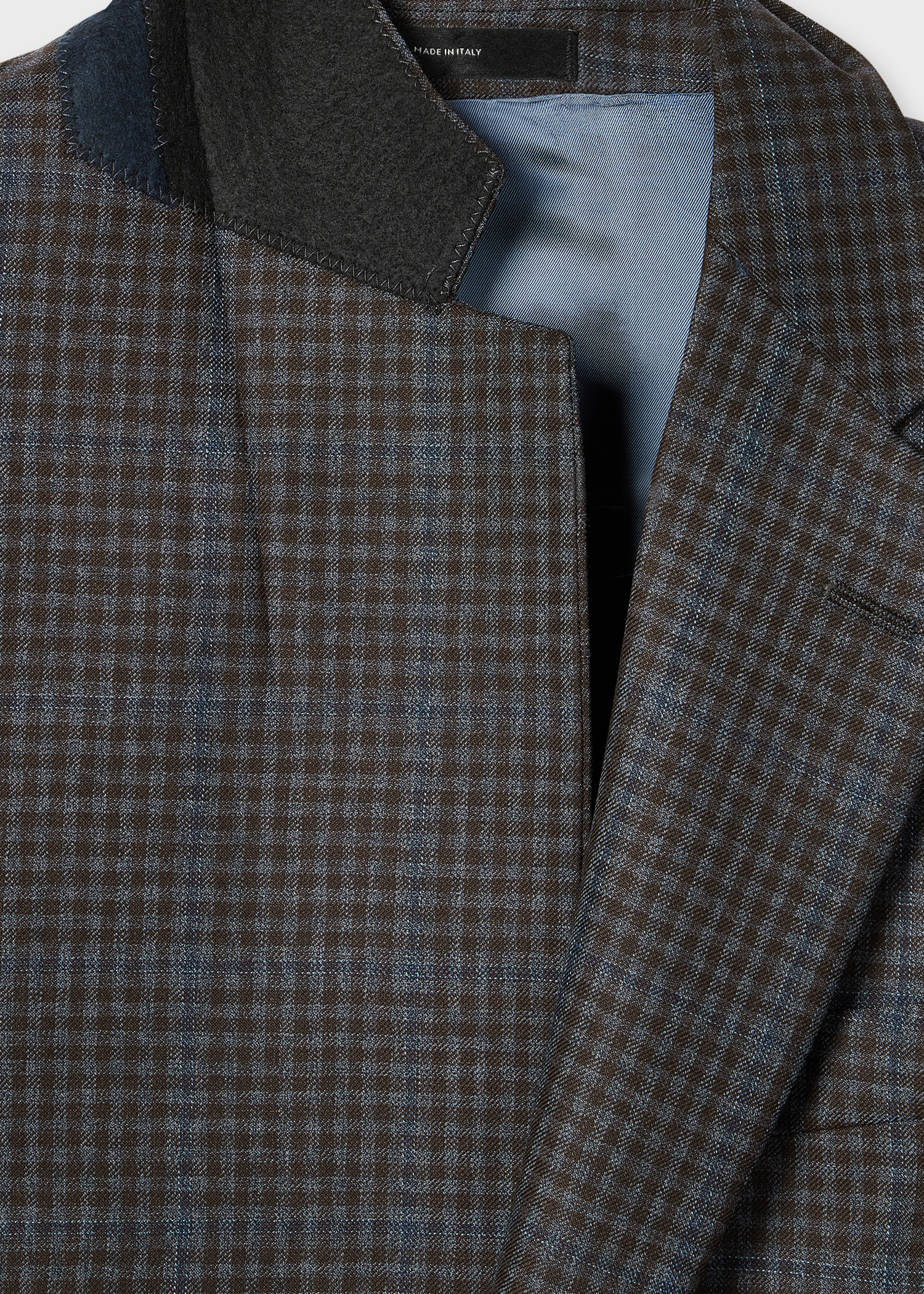 The Brierley - Navy and Grey Check Wool Blazer - 2