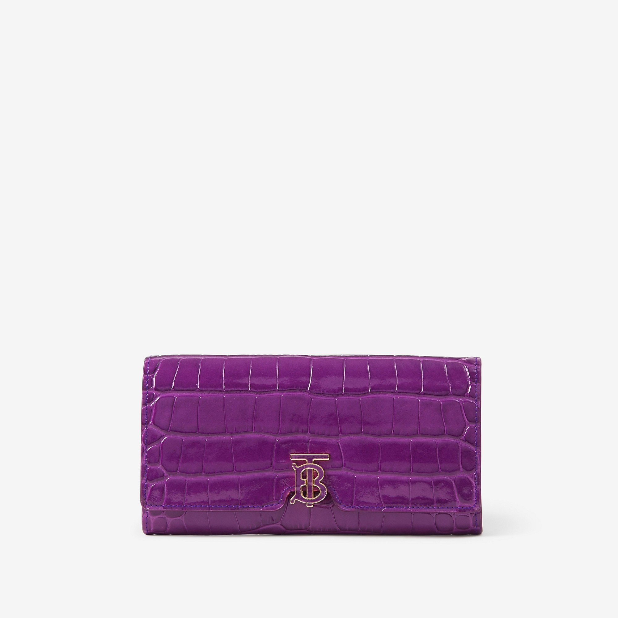 Embossed Leather TB Continental Wallet - 1