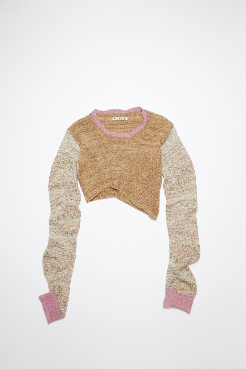 Asymmetric distorted jumper - Camel brown/tobacco - 1