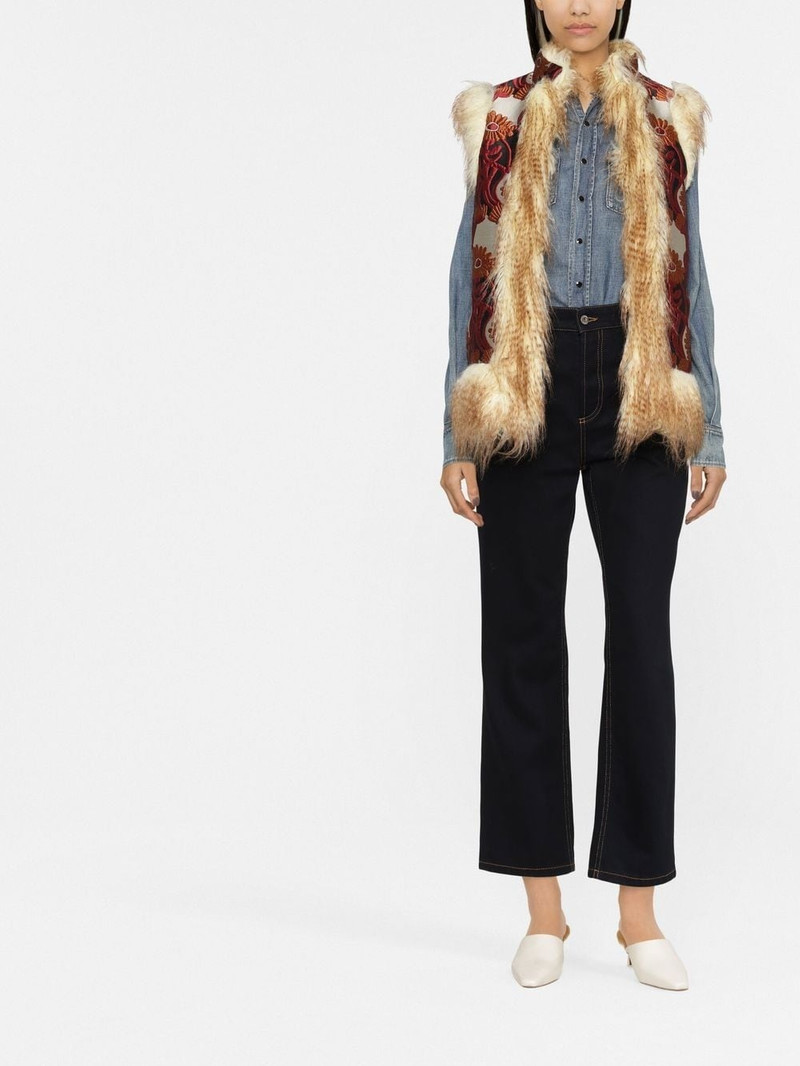 La DoubleJ faux-fur trimmed gliet outlook