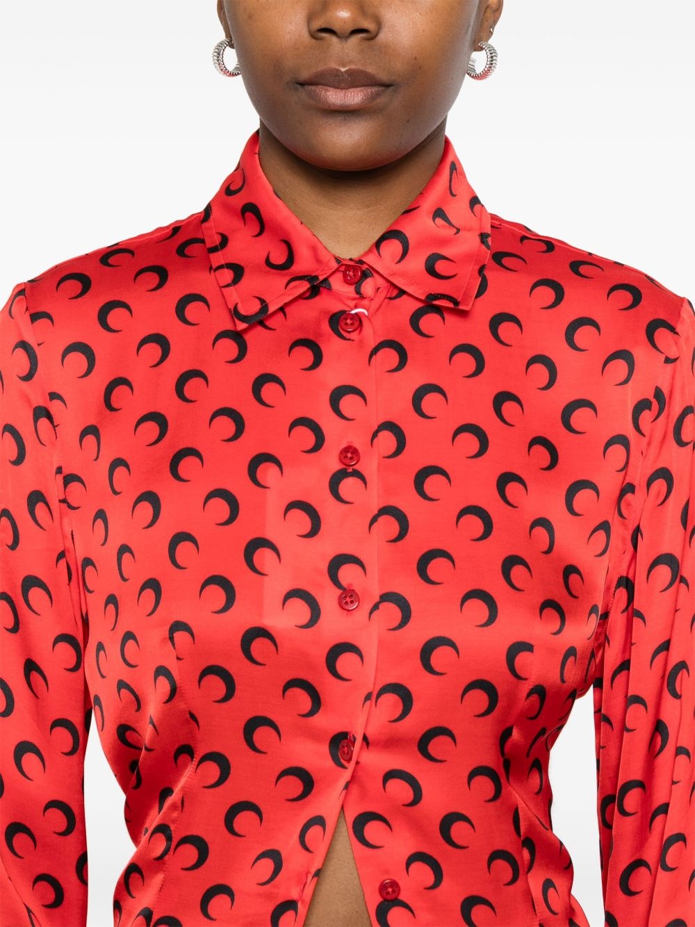 Crescent Moon-print shirt - 5