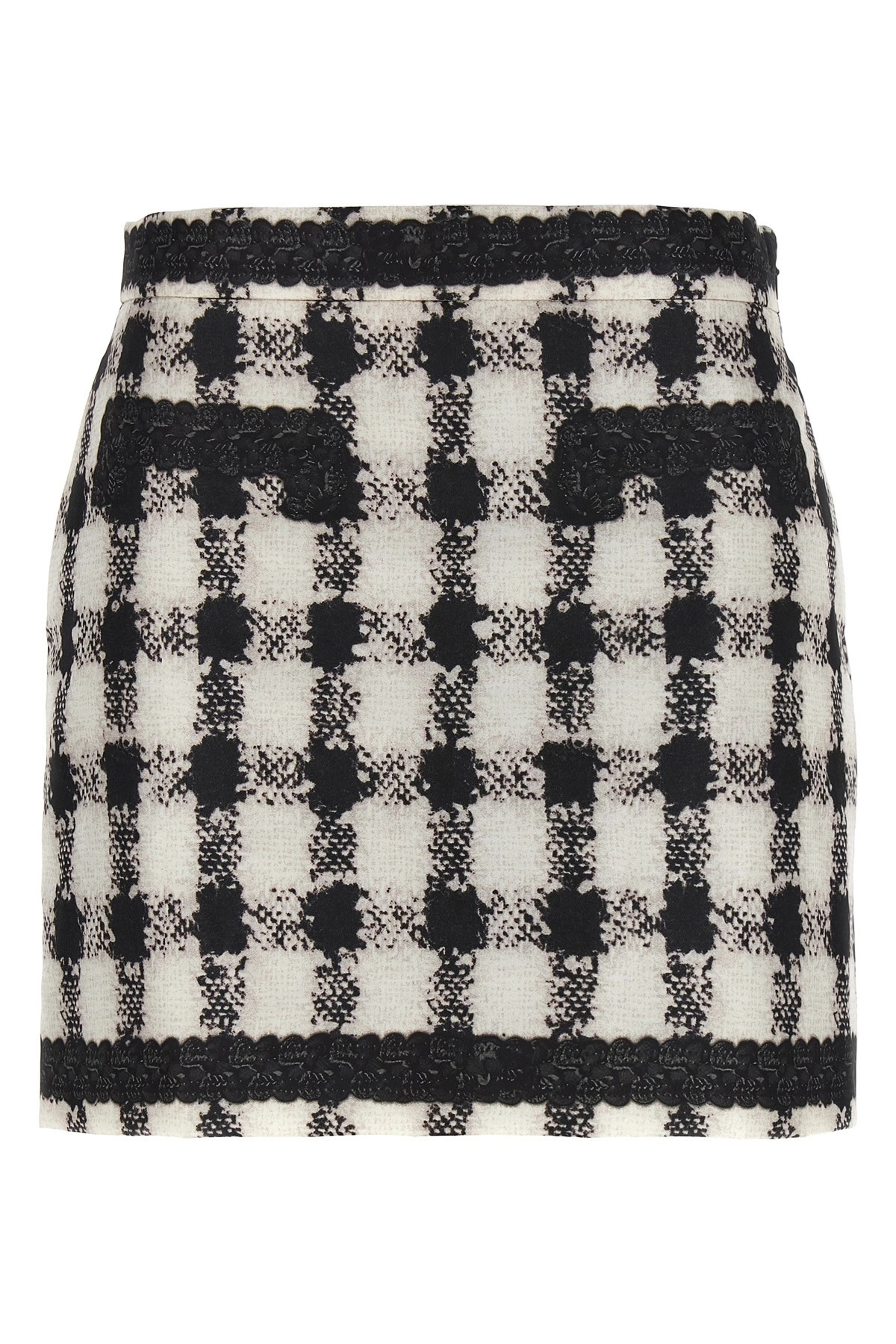 'Texture' print mini skirt - 1