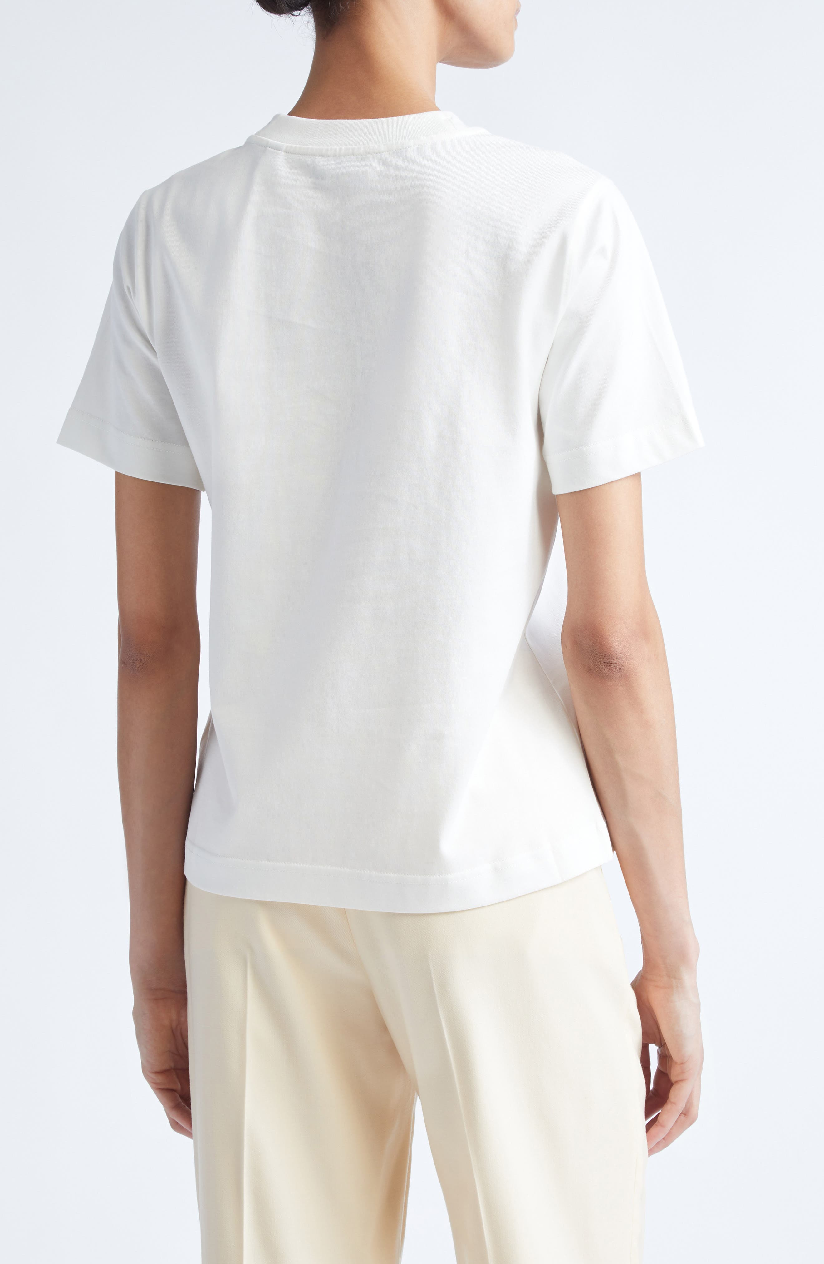burberry Frankie Embroidered EKD Cotton T-Shirt in Chalk at Nordstrom - 2