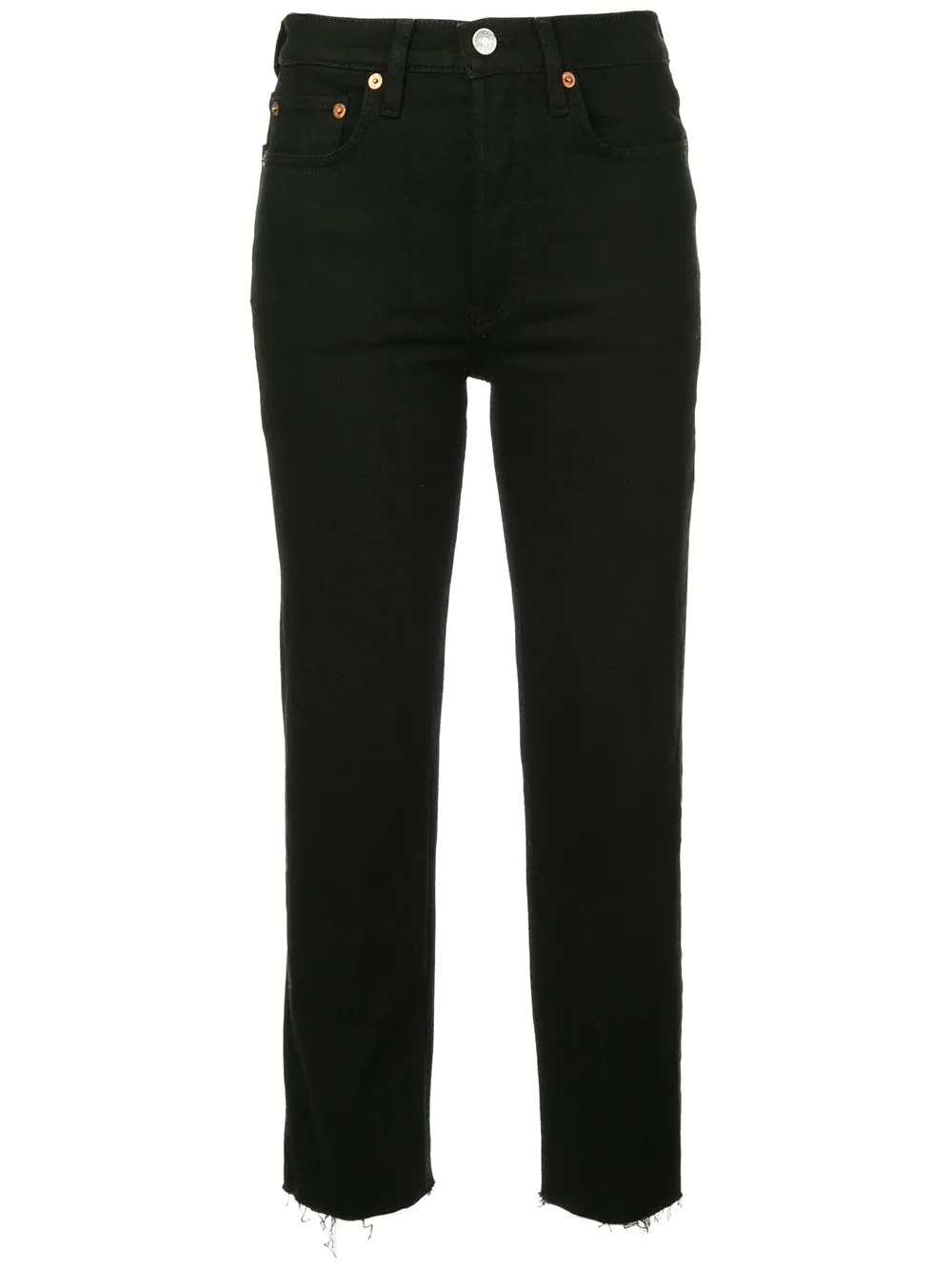 straight cropped jeans - 1