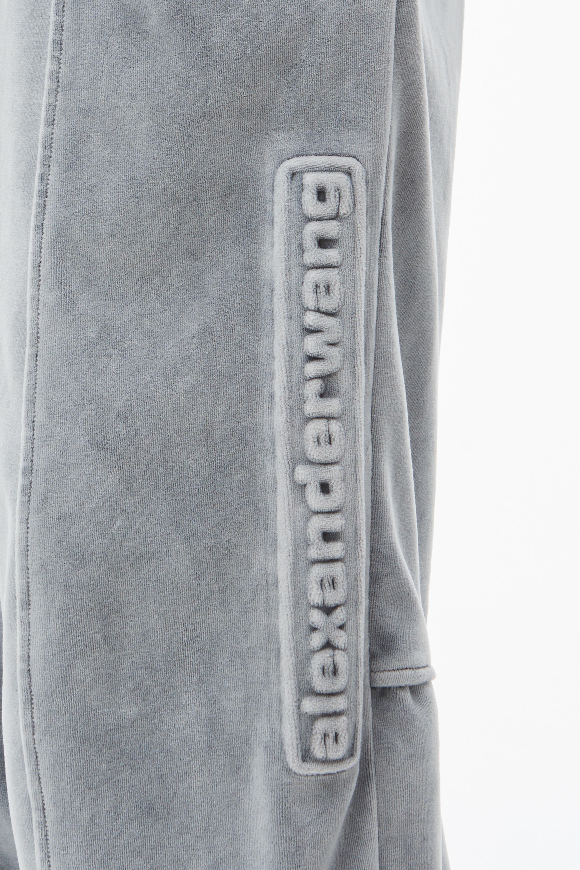 logo track pant in velour - 5